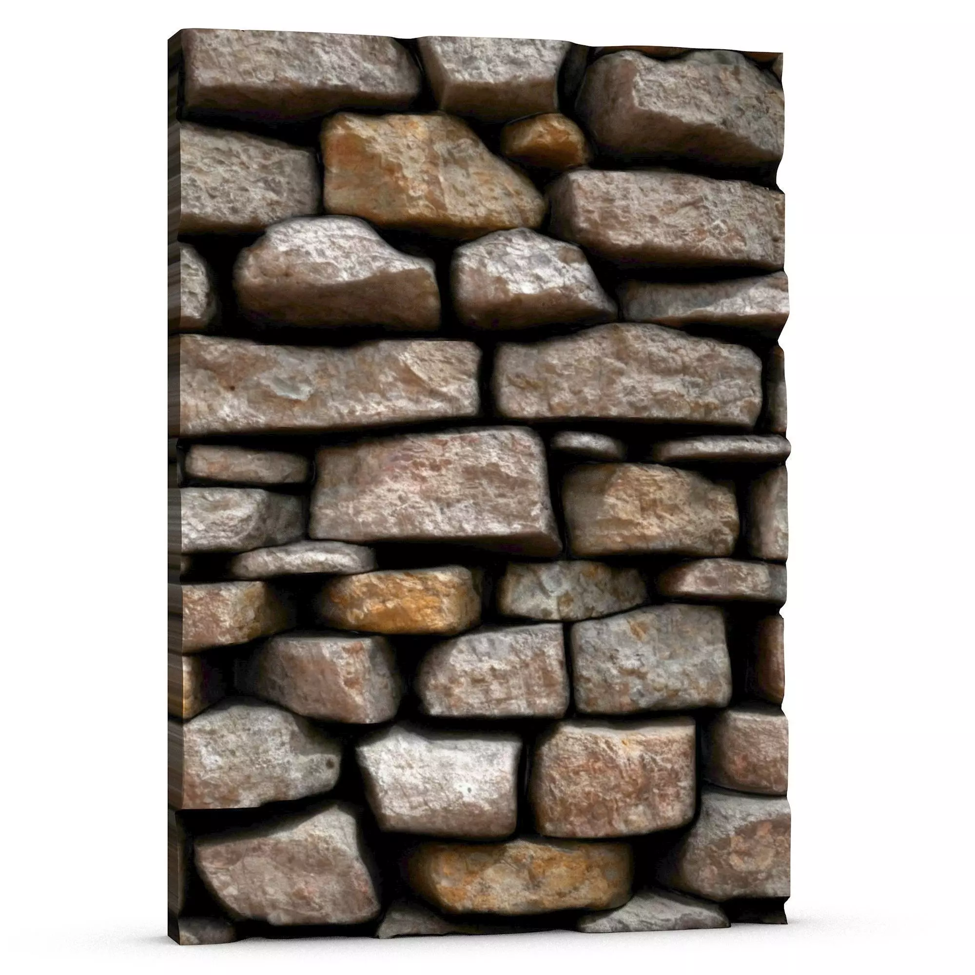 Moss Covered Cobblestone Facade 3D print model
