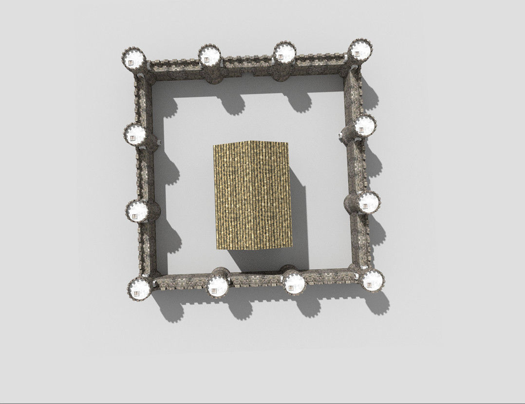 medieval castle 3 Low-poly 3D model_8