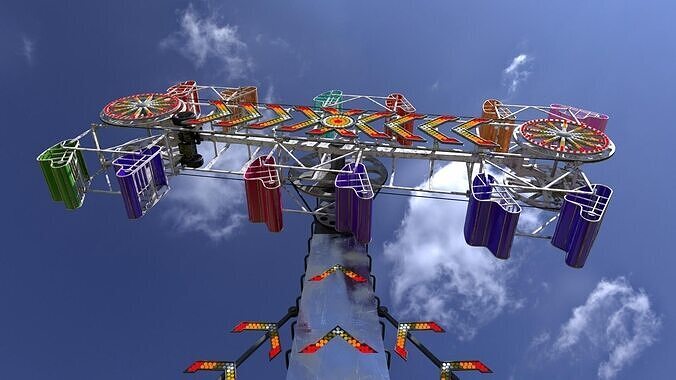 Amusement ride - Zipper 3D model