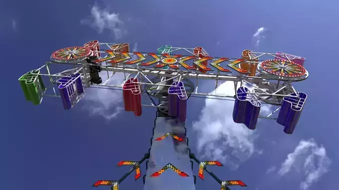 Amusement ride - Zipper 3D model