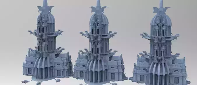 Grand Steampunk Bank exterior 