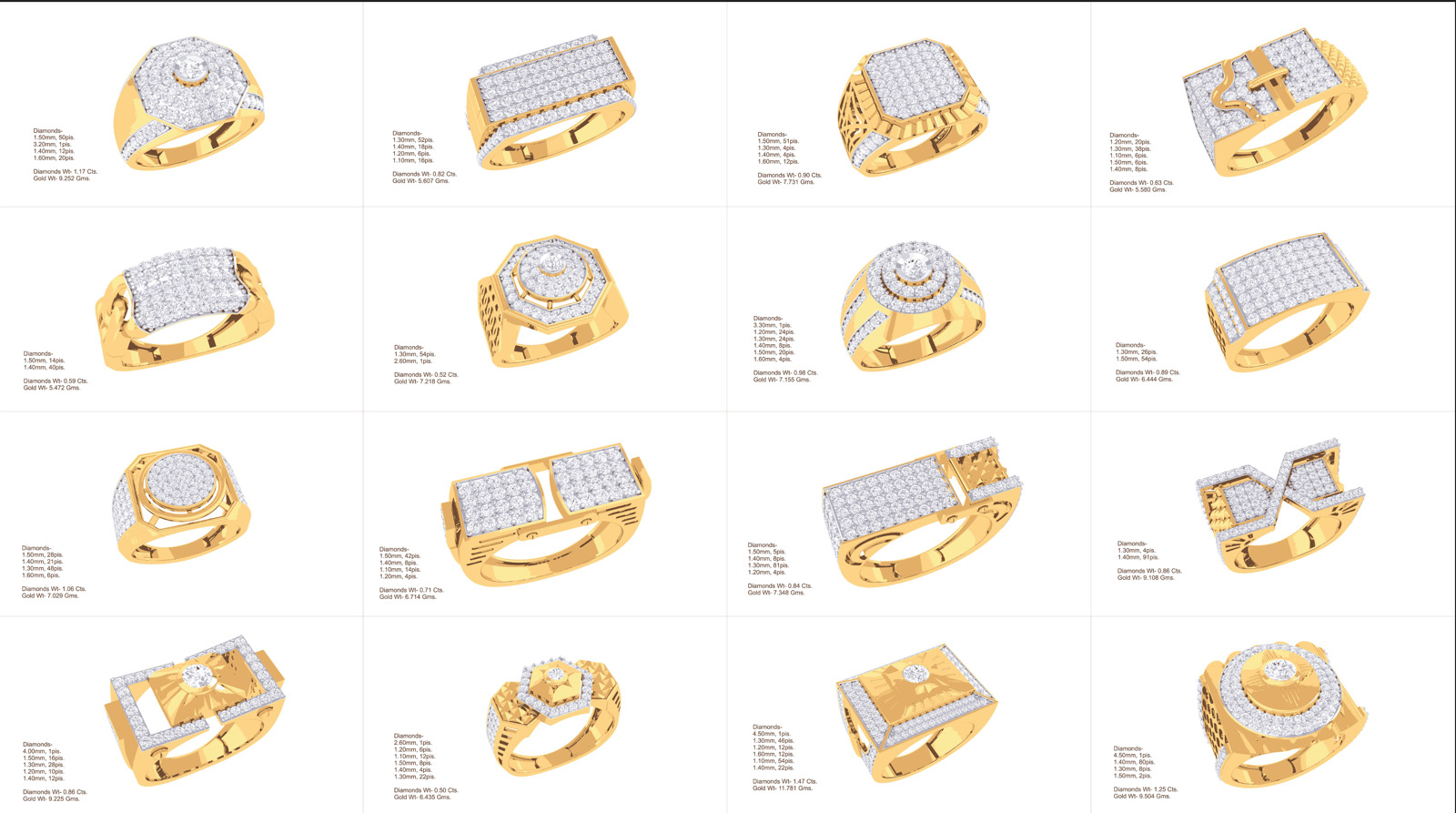 80 Men s Rings 3dm Details Images 3D print model_2