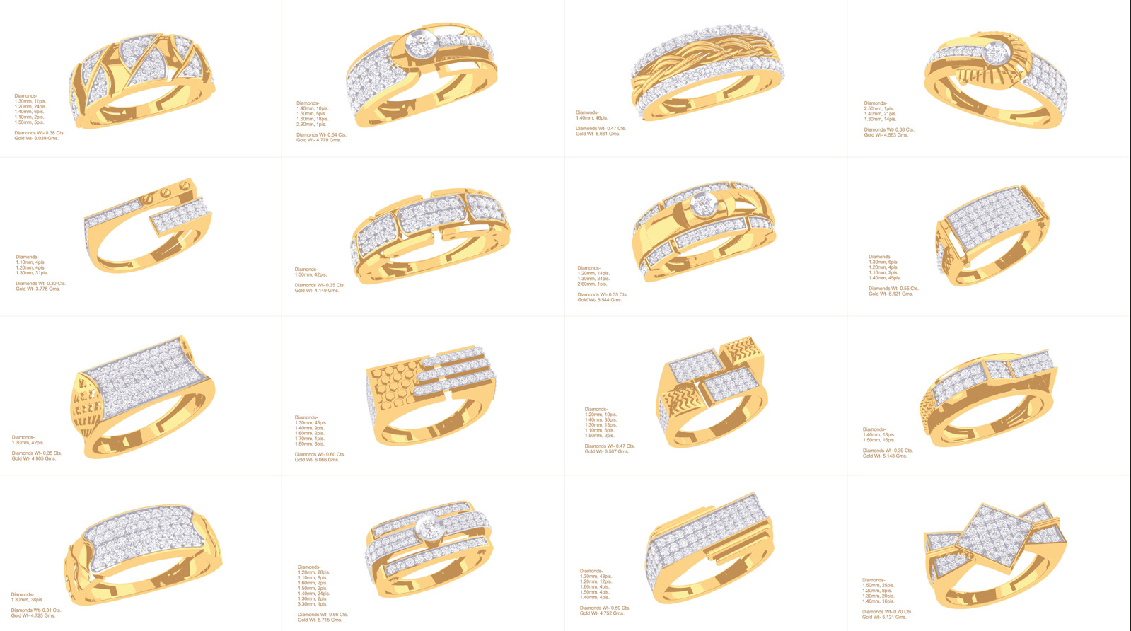 80 Men s Rings 3dm Details Images 3D print model_1