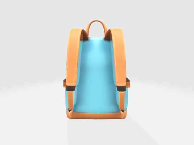 Backpack Low-poly 3D model_2