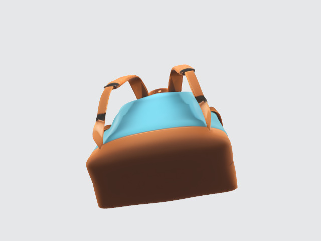 Backpack Low-poly 3D model_4