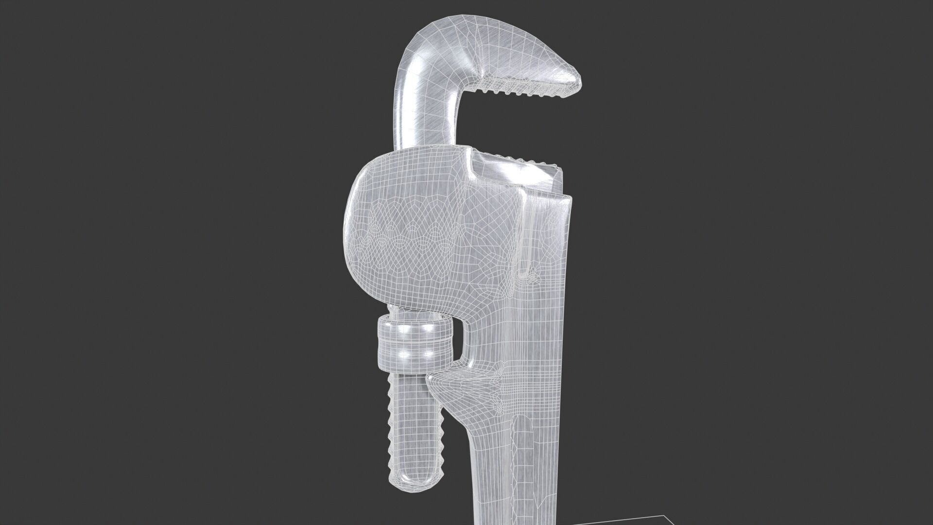 Wrench Game Ready Low-poly 3D model_9