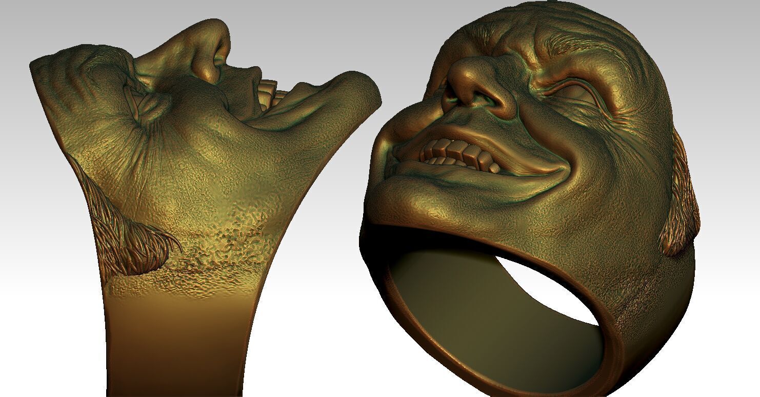 Ring head Joker Nicolson 3D print model_10