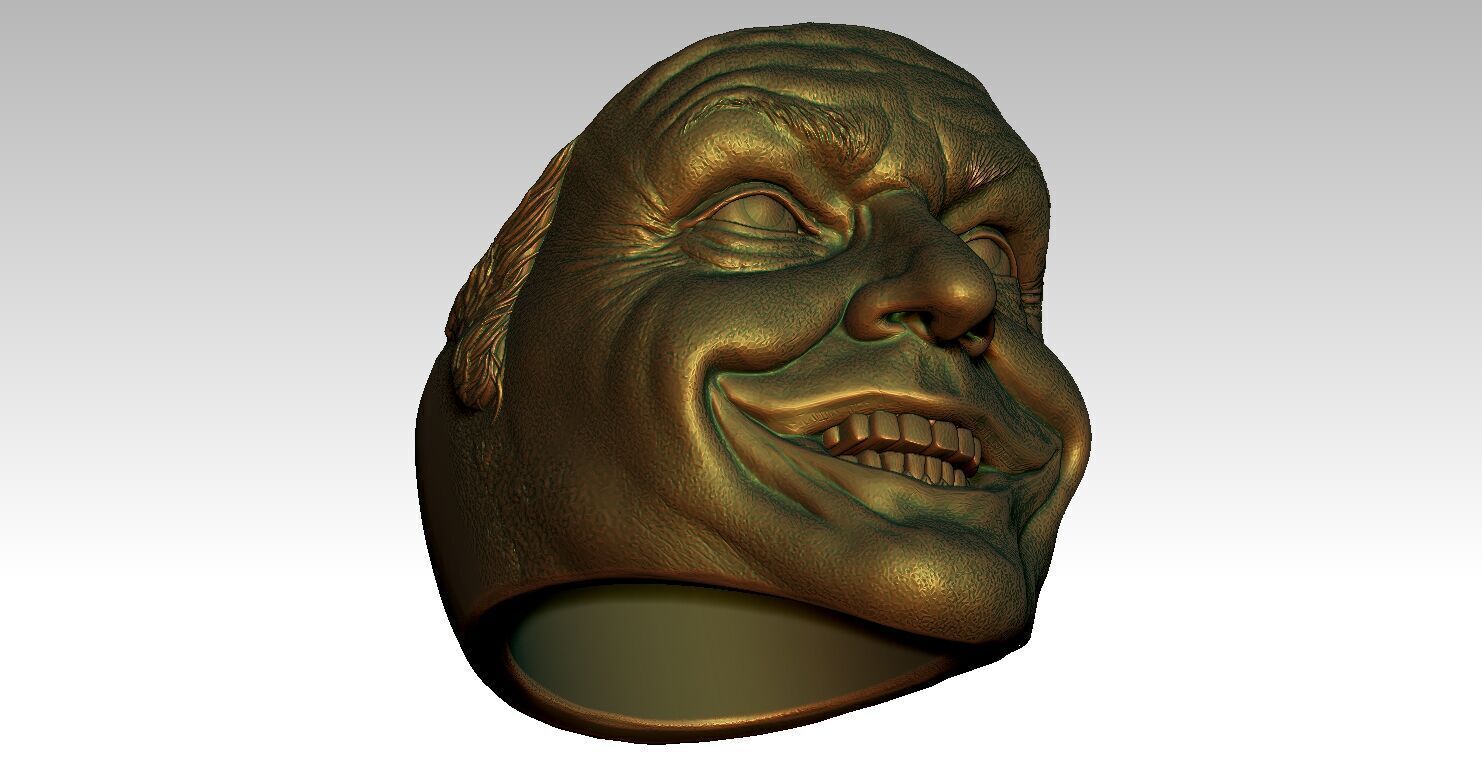 Ring head Joker Nicolson 3D print model_3