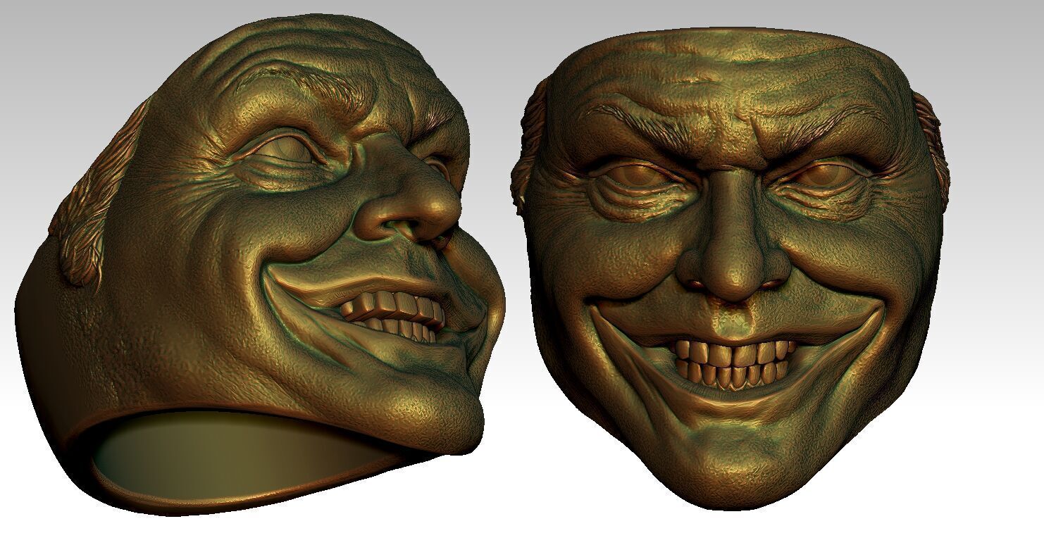 Ring head Joker Nicolson 3D print model_1