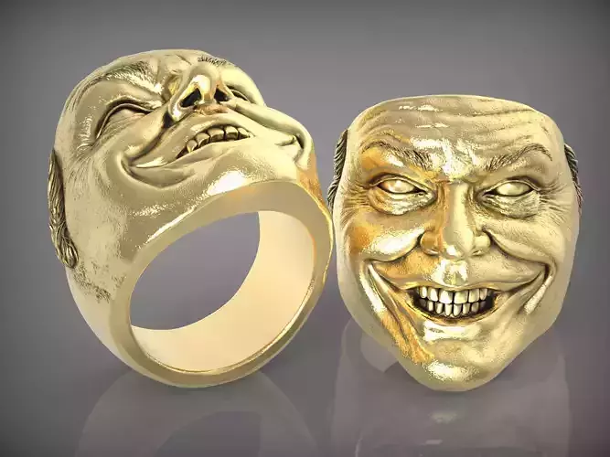 Ring head Joker Nicolson 3D print model