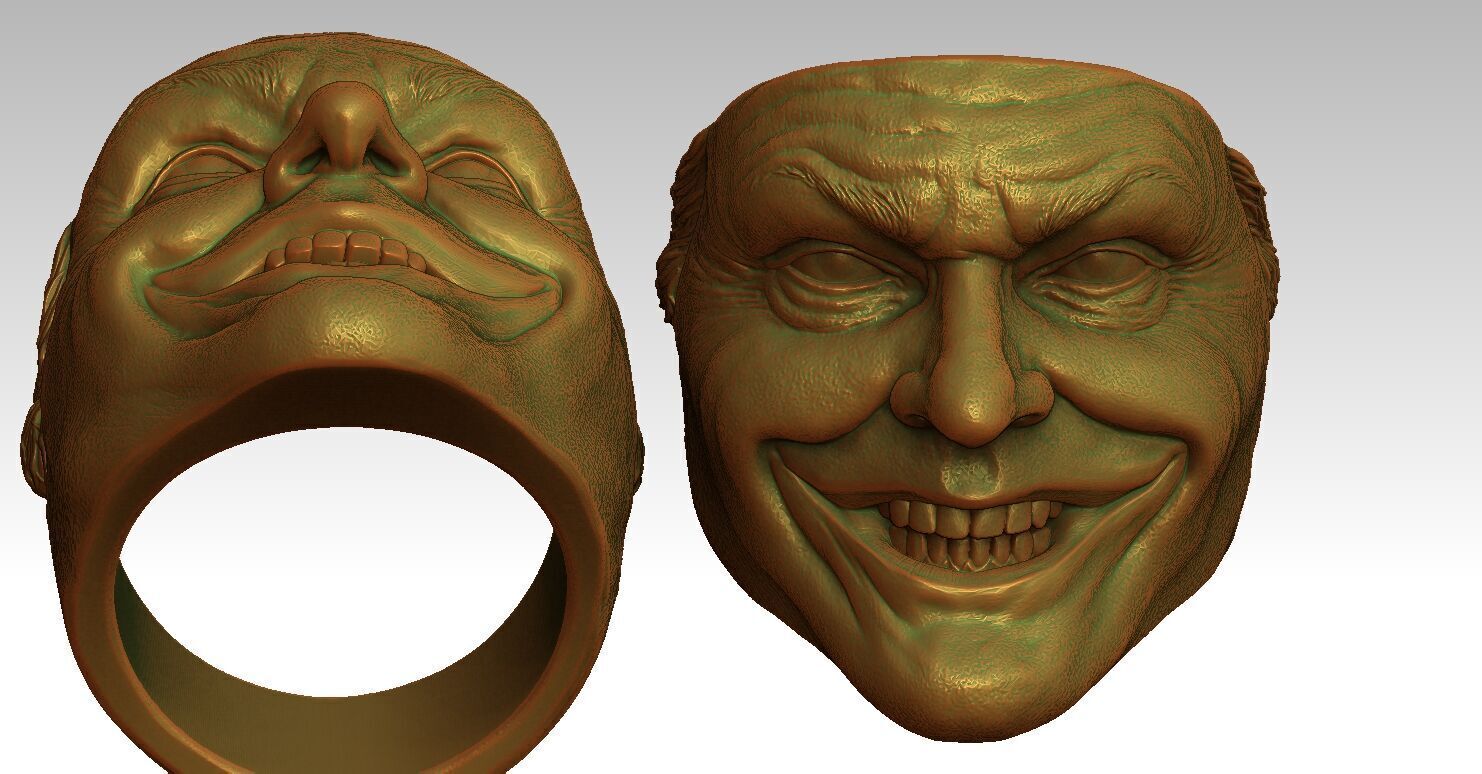 Ring head Joker Nicolson 3D print model_9