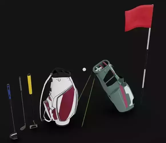 Golf Assets 01 Low-poly 3D model