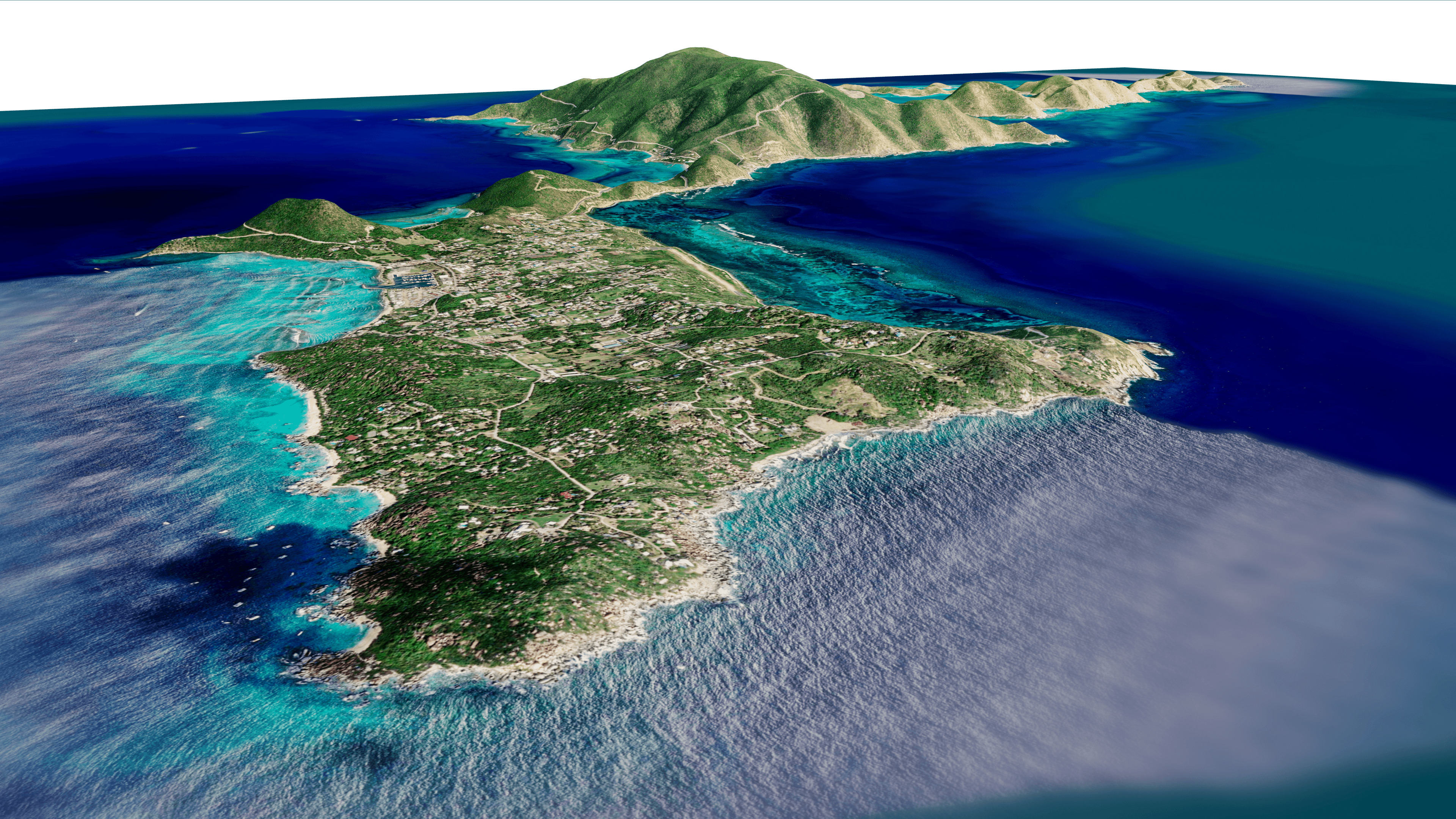 Virgin Gorda Island Full 3D model terrain 3D model_4
