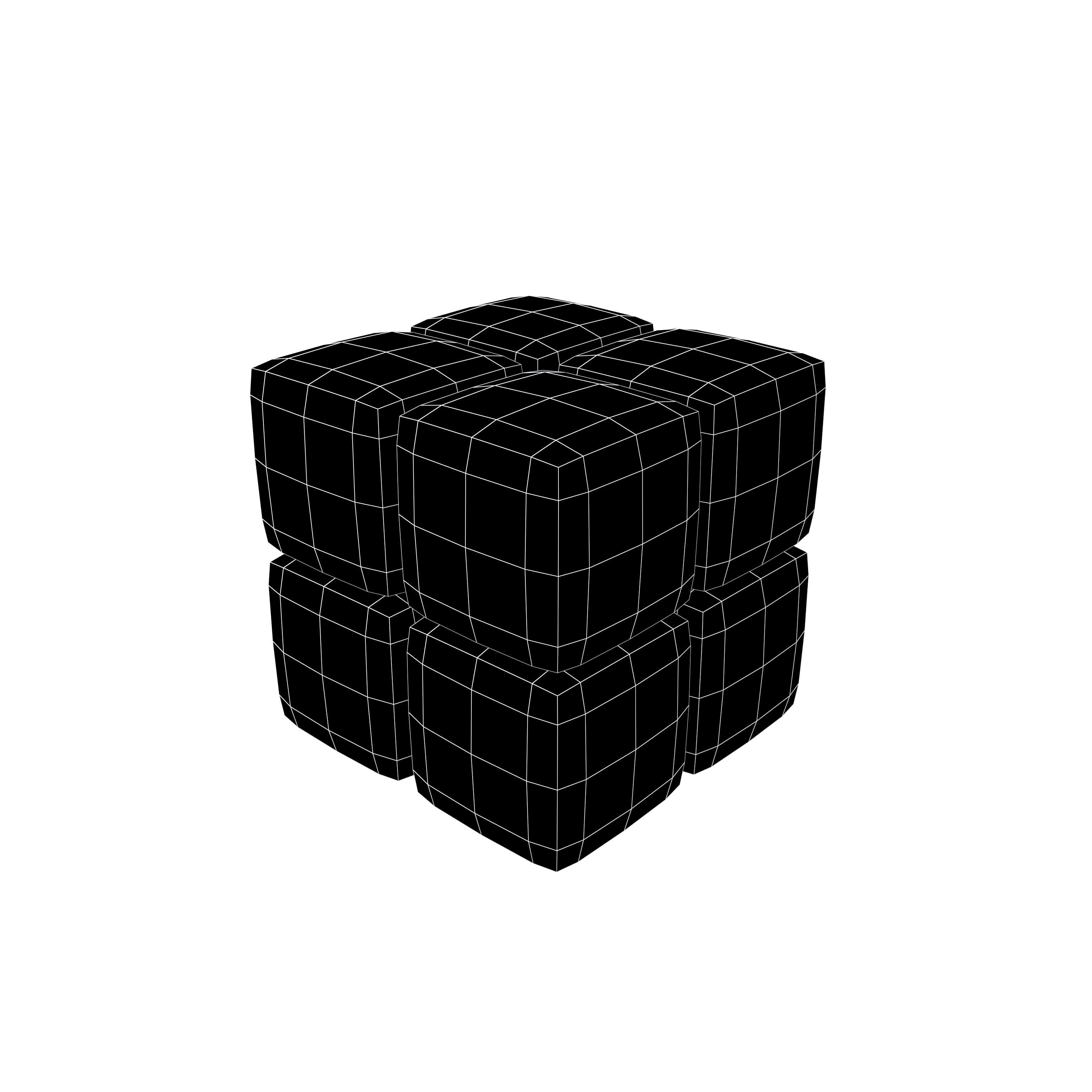 Rubiks Cube Icon v1 001 Low-poly 3D model_4