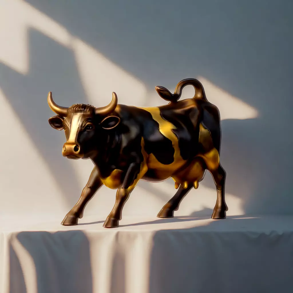 Wall Street Cow decorative statue 3D print model