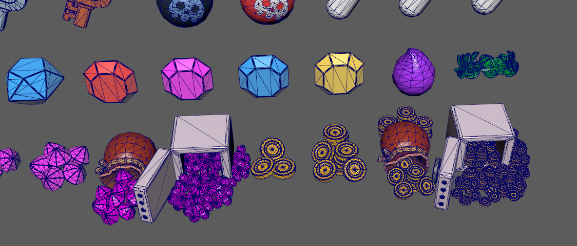 Cartoon Game Widget Low-poly 3D model_4