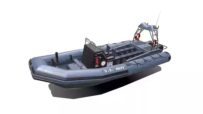 Inflatable Patrol Boat PBR Low-poly PBR