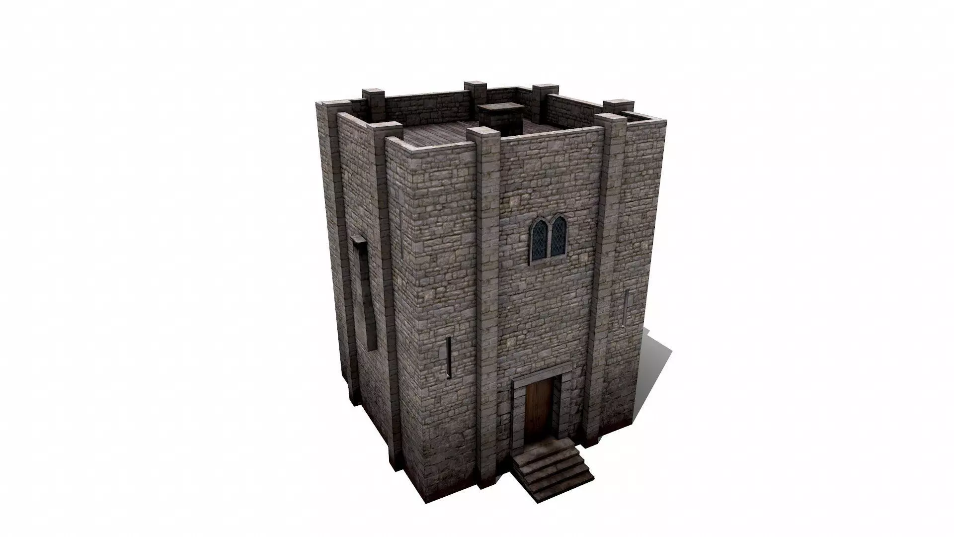 Stone Watch Tower Free low-poly 3D model