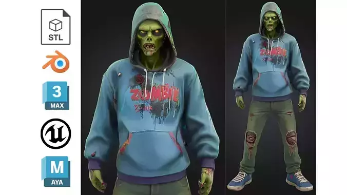 Stylized Hoodie Zombie