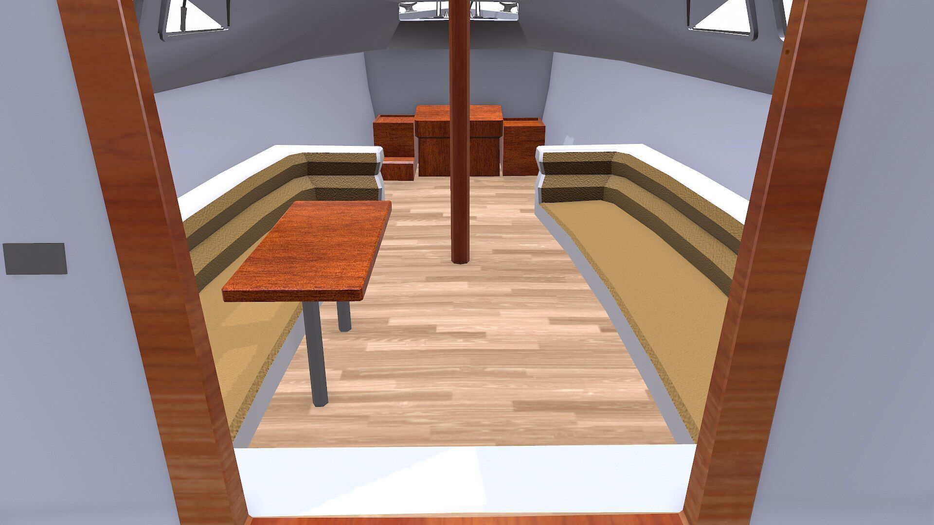 Sailing Yacht with Interior Low-poly PBR Low-poly 3D model_8