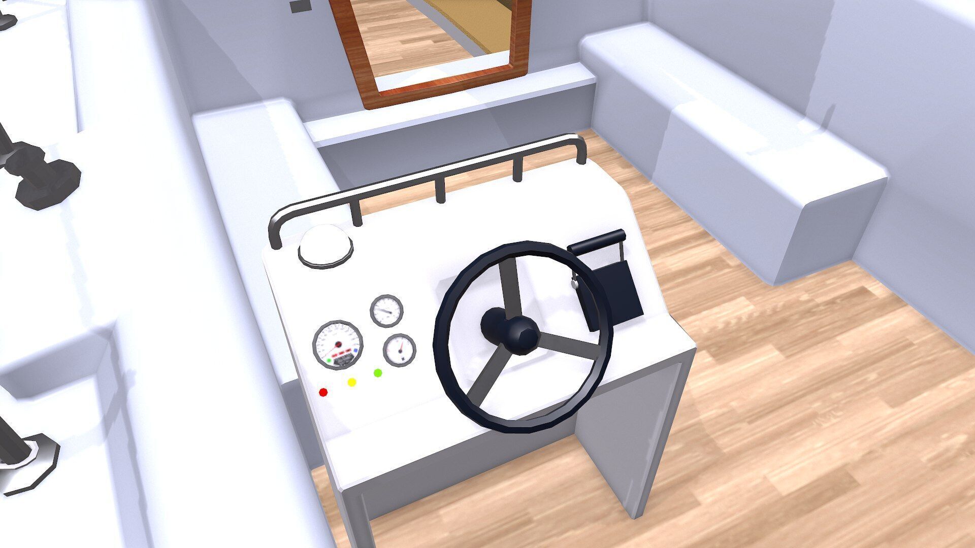 Sailing Yacht with Interior Low-poly PBR Low-poly 3D model_6