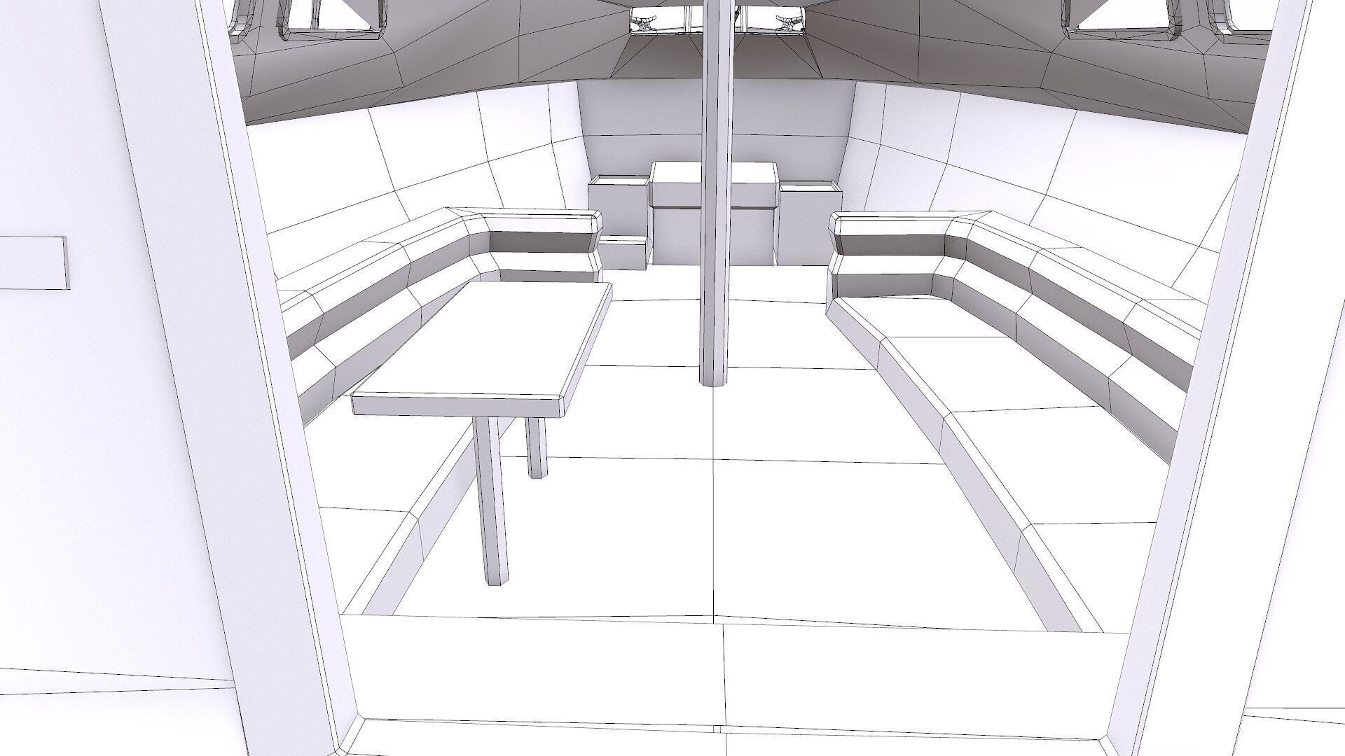 Sailing Yacht with Interior Low-poly PBR Low-poly 3D model_27