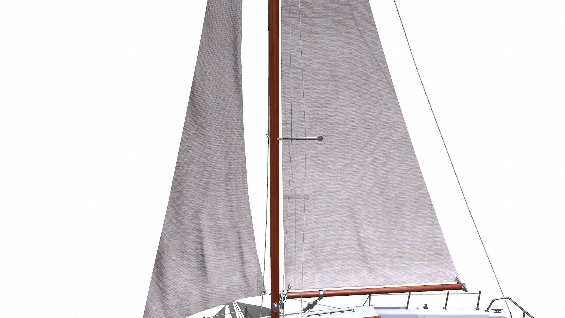 Sailing Yacht with Interior Low-poly PBR Low-poly 3D model_13