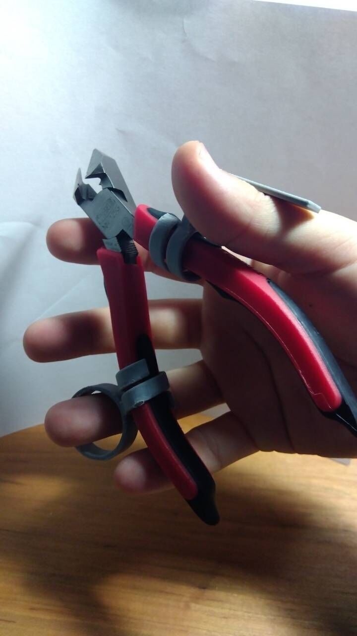 Pliers support grip ring  3D print model_3