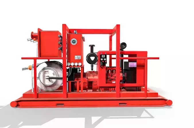 Industrial Diesel Engine Fire Pump Skid