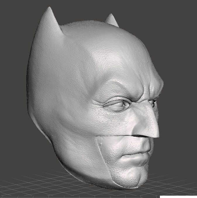 Batfleck BvS Batman Head 3D model_2