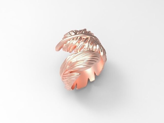 Feather Gold Ring Free 3D print model