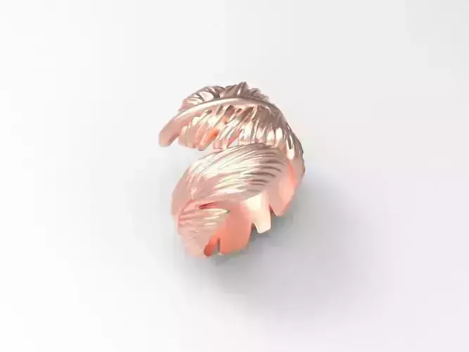 Feather Gold Ring