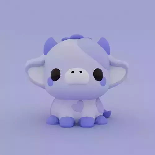 Kawaii Cow - Blueberry 3D print model