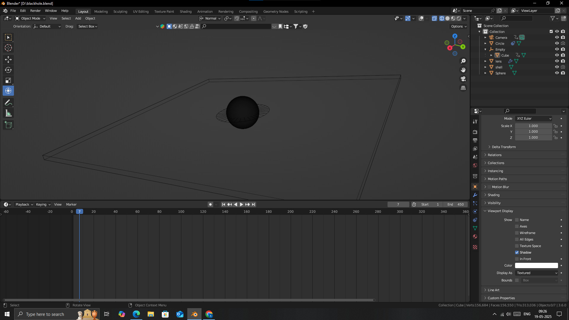 Gargantua Black Hole  Interstellar Inspired 3D Model 3D model_5