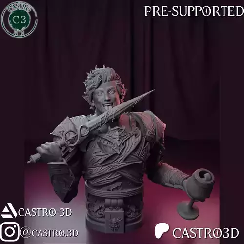 Astarion Ancunin - Baldurs Gate 3 Bust Collection 3D print model
