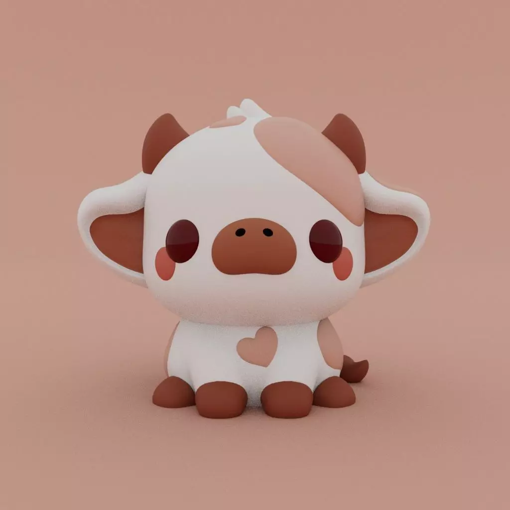 Kawaii Cow - Chocolate 3D print model_0