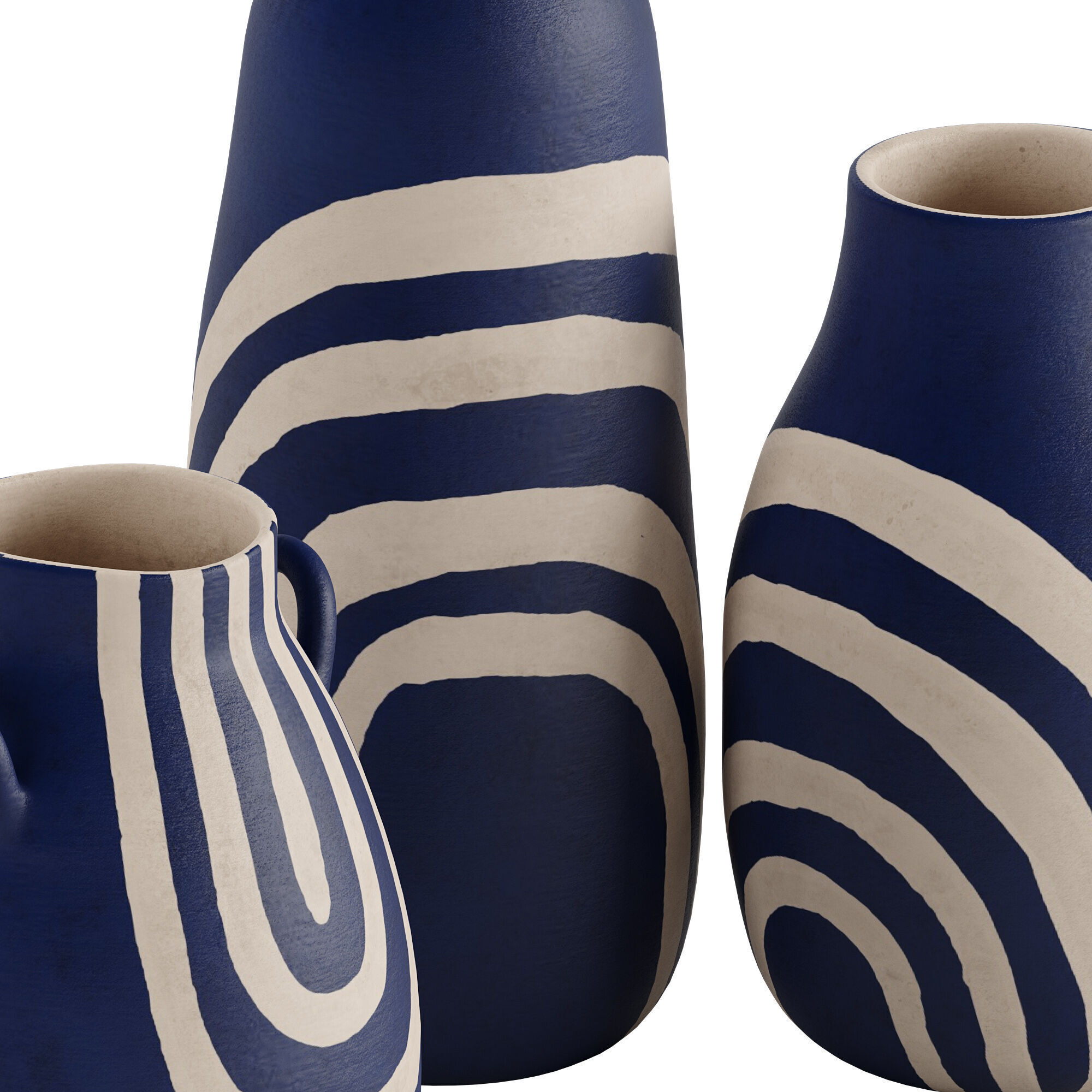 Keshi Vases Set Of 3 3D model_2