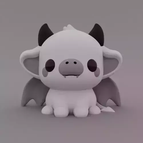 Kawaii Cow - Gargoyle 3D print model