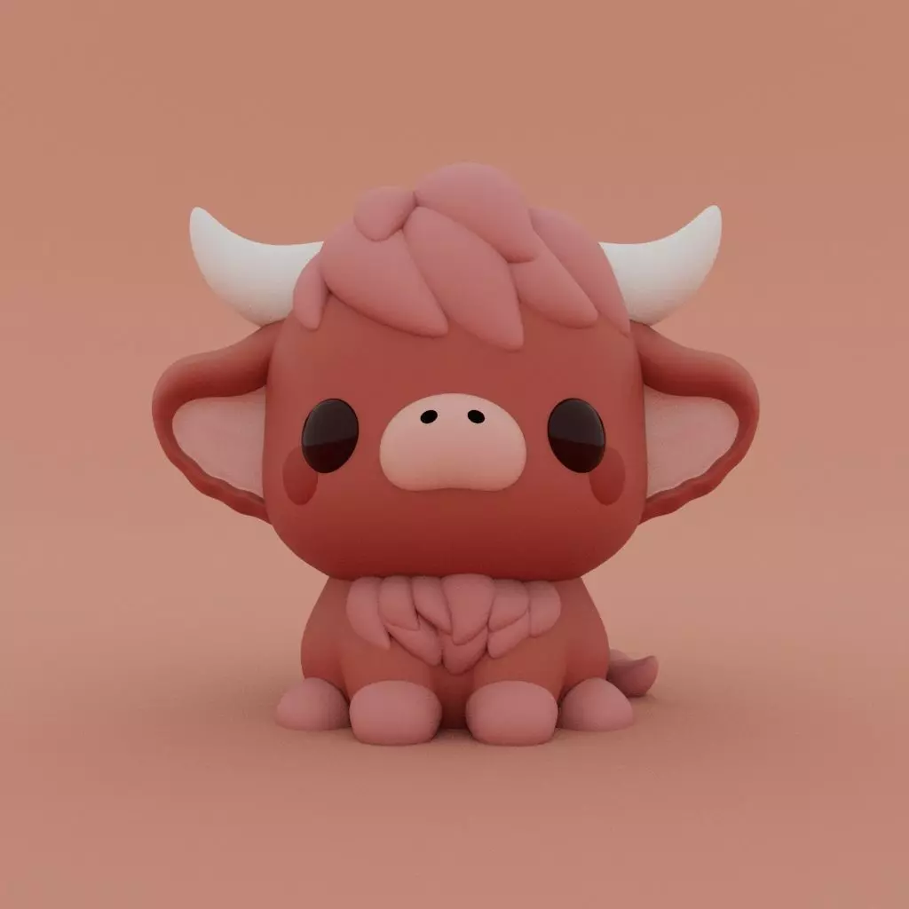 Kawaii Cow - Highland 3D print model_0