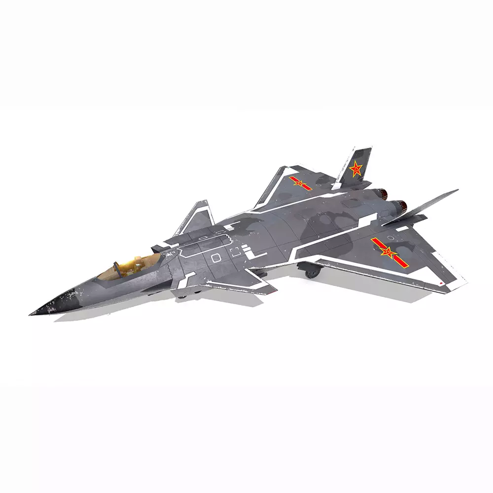 Chengdu J-20 Low-poly PBR Low-poly 3D model_0