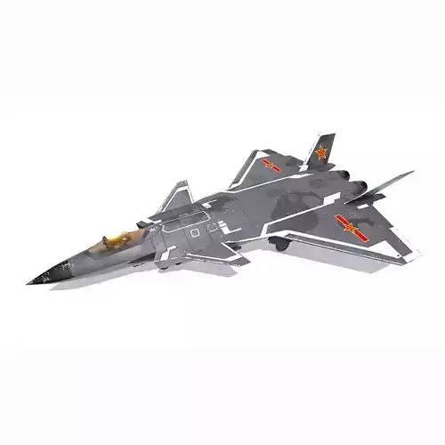 Chengdu J-20 Low-poly PBR