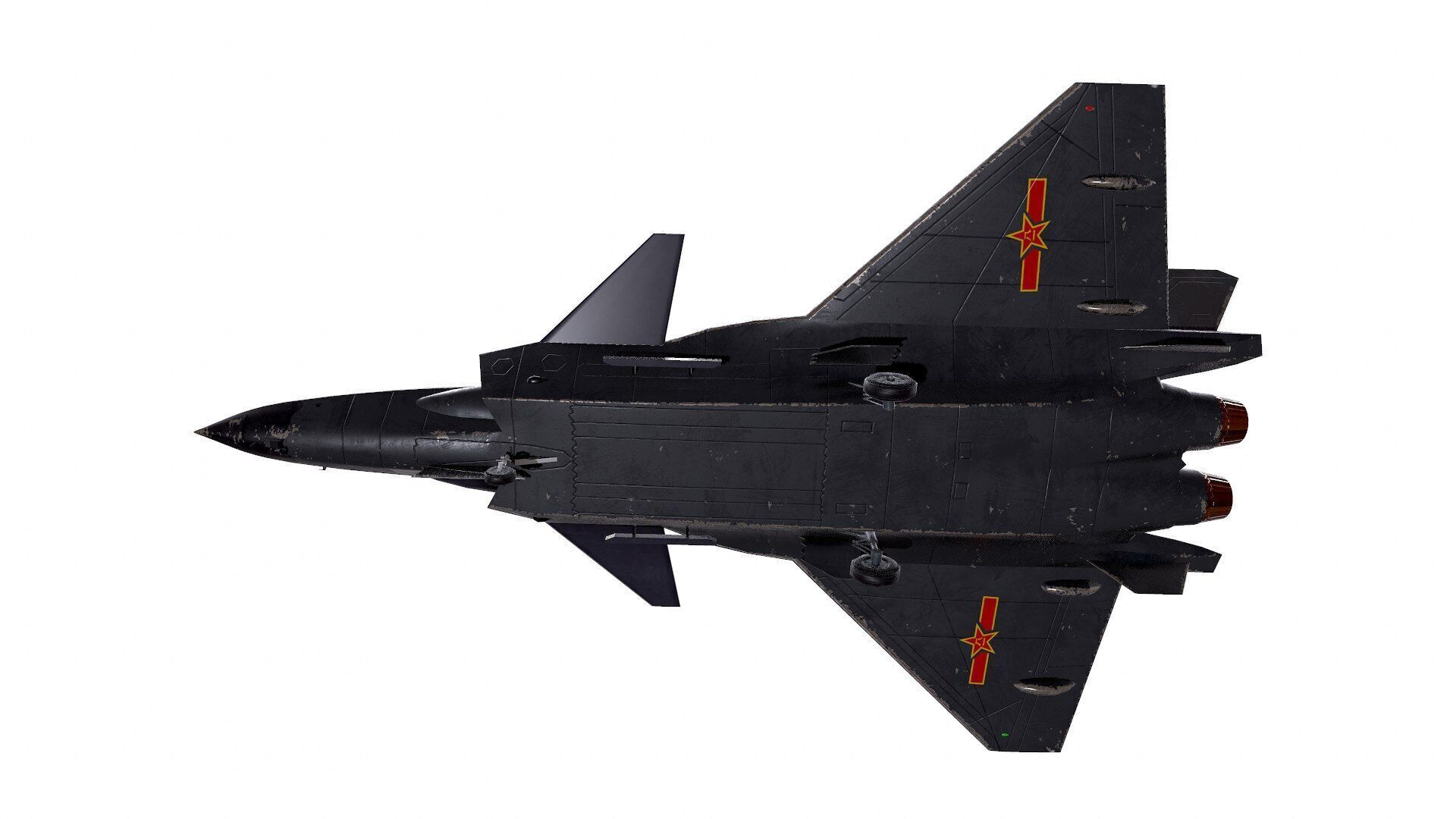 Chengdu J-20 Low-poly PBR Low-poly 3D model_19