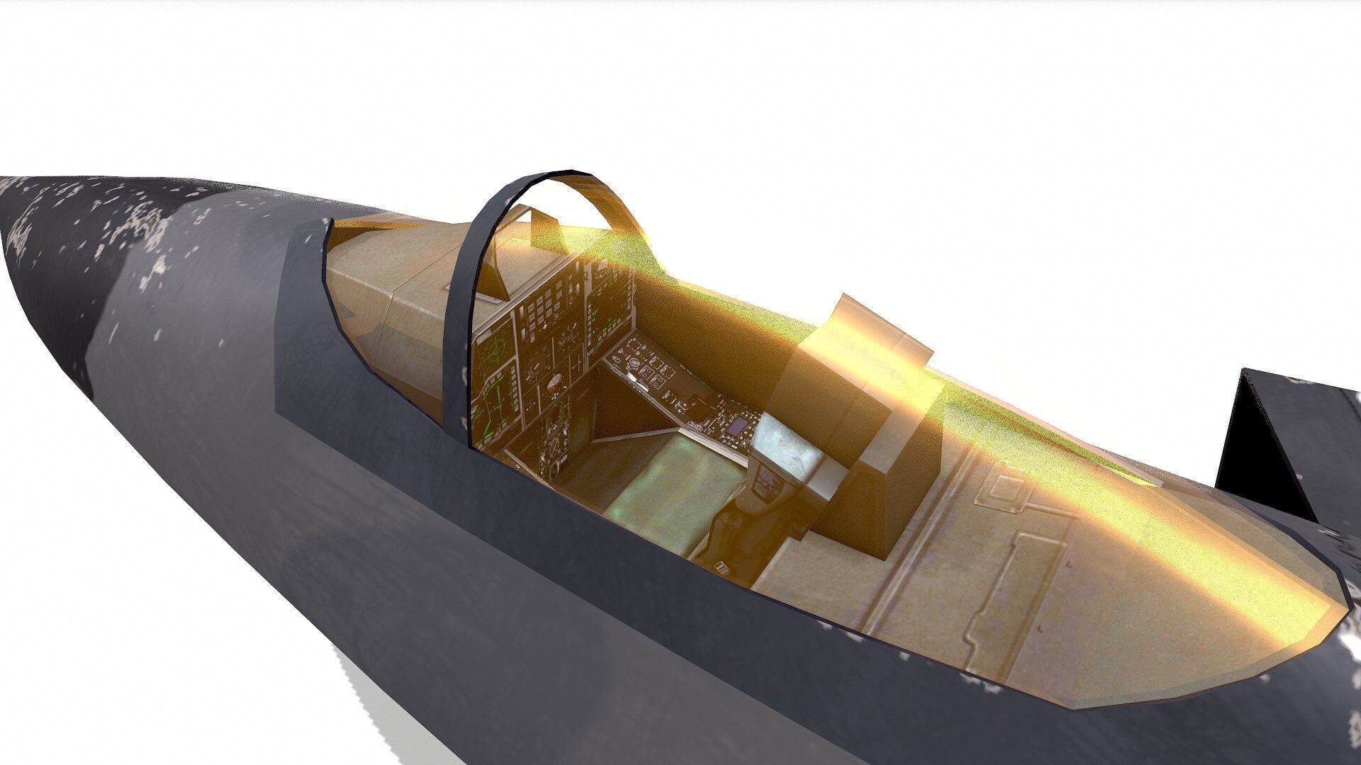 Chengdu J-20 Low-poly PBR Low-poly 3D model_4