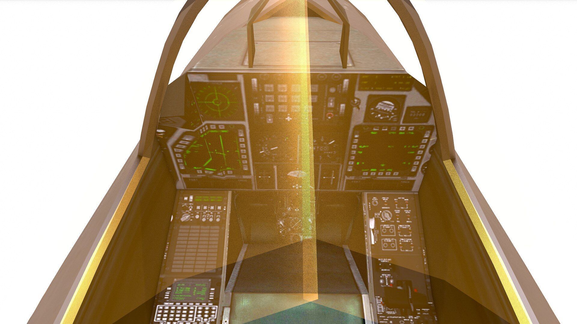 Chengdu J-20 Low-poly PBR Low-poly 3D model_25