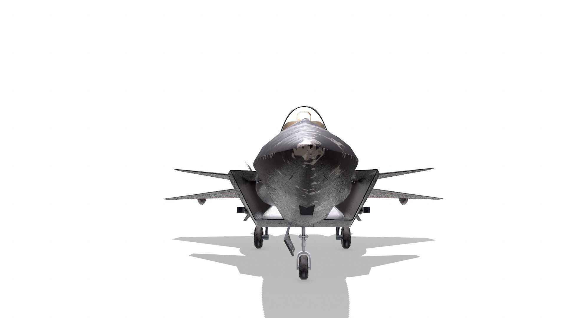 Chengdu J-20 Low-poly PBR Low-poly 3D model_17
