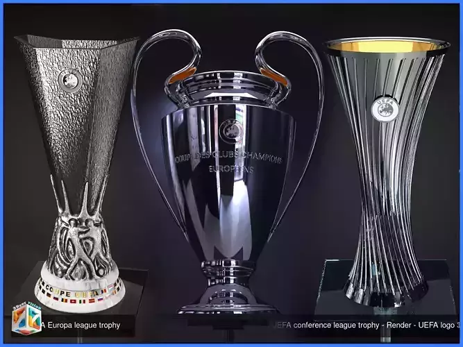UEFA Trophies Collection - Champions - Europa - Conference Cups  