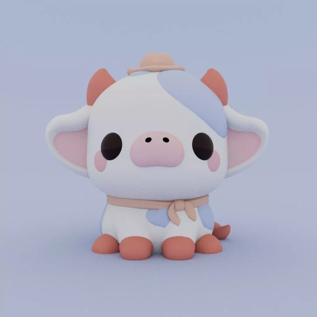 Kawaii Cow - Howdy 3D print model_0