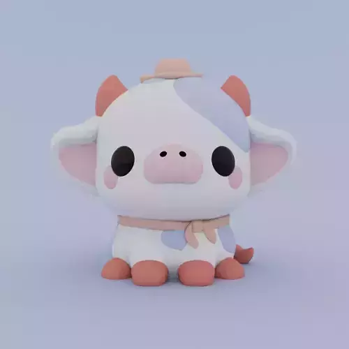 Kawaii Cow - Howdy 3D print model Kawaii Cow - Howdy 3D print model
