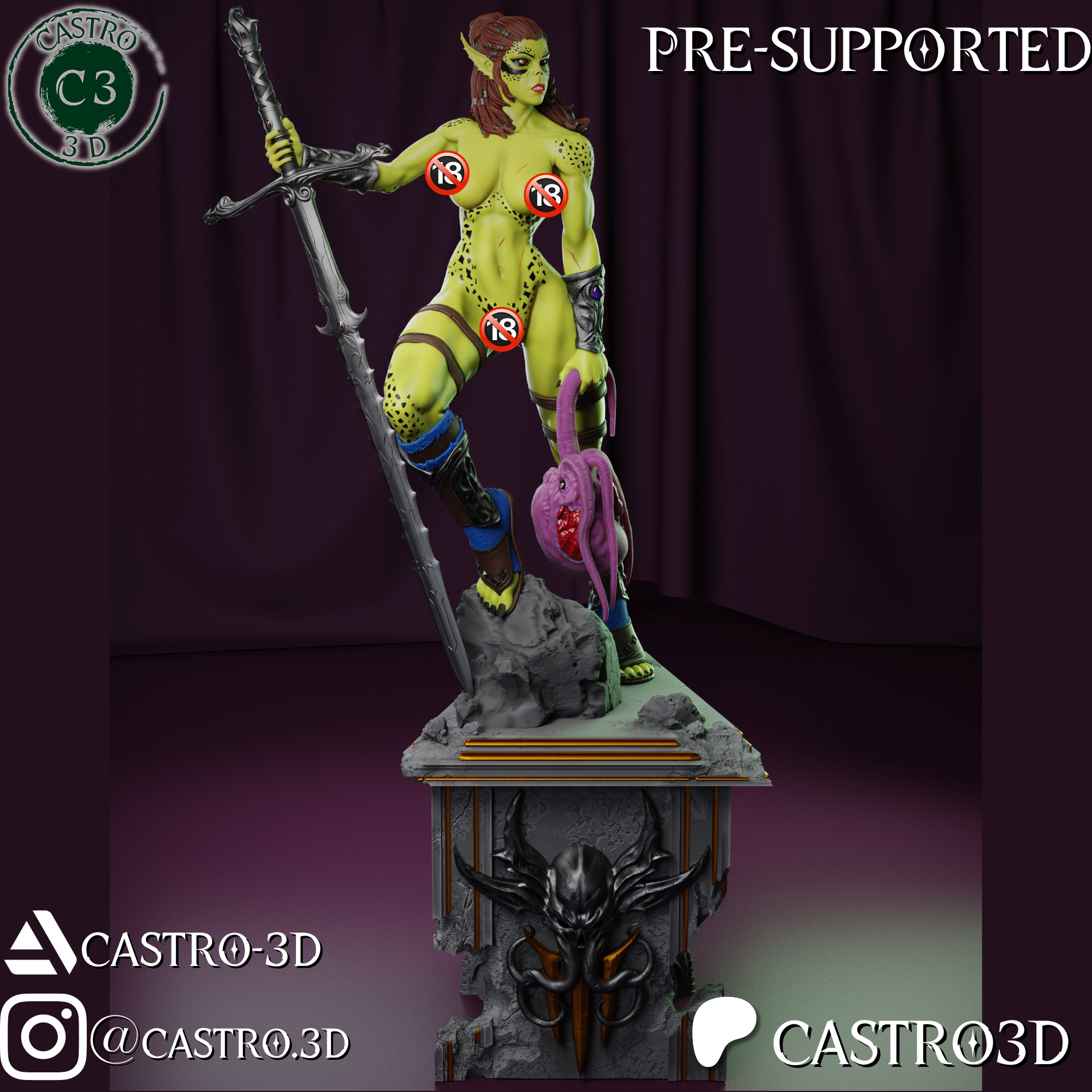 LaeZel NSFW - Champion of Vlaakith - Baldurs Gate 3 Collection 3D print model_2