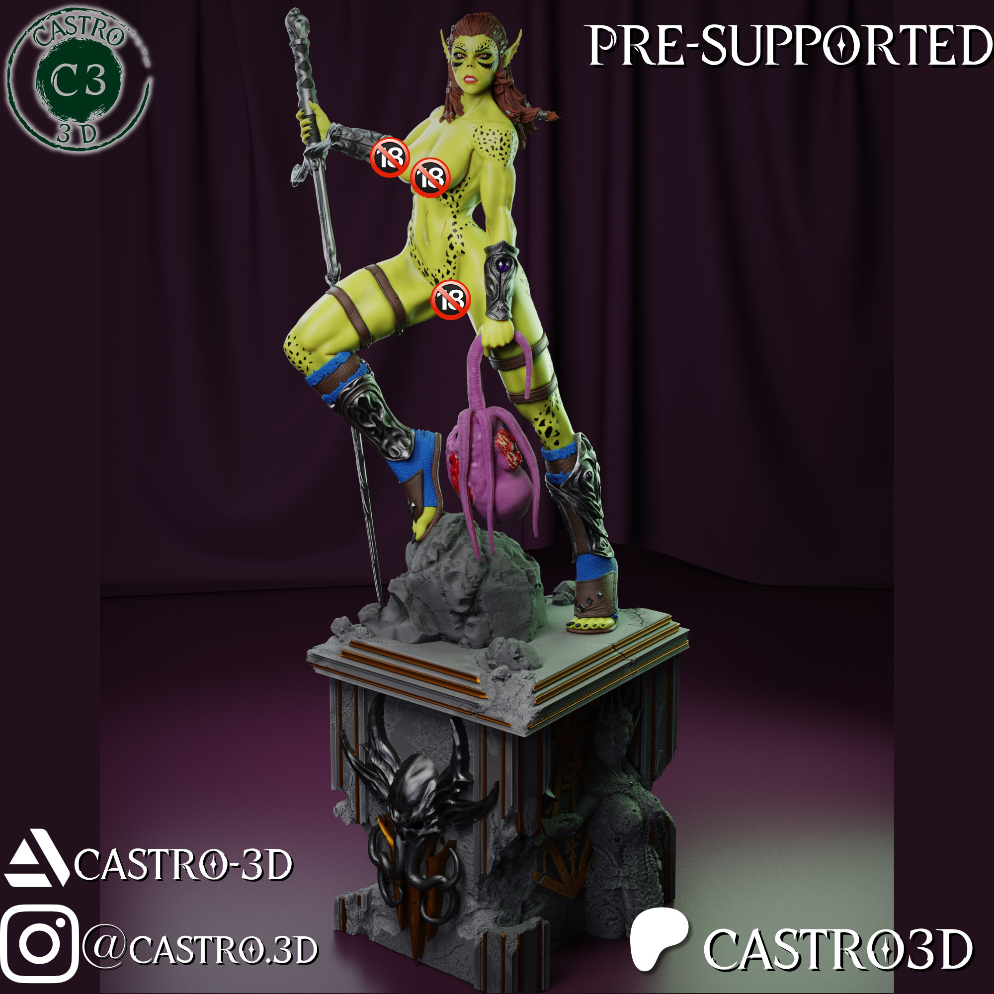 LaeZel NSFW - Champion of Vlaakith - Baldurs Gate 3 Collection 3D print model_14